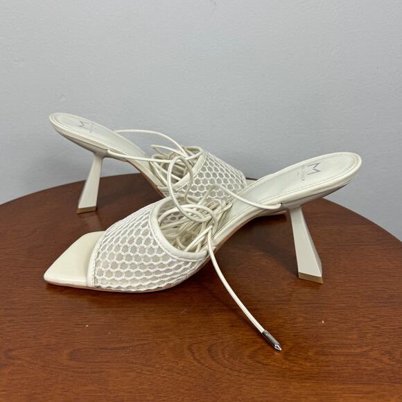 Marc Fisher LTD Dallyn Ankle Tie Sandal in Ivory Size 9.5 - Picture 6 of 9